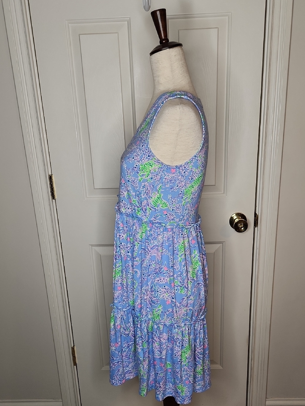 Lilly Pulitzer Lorina Swing Dress Blue Peri The Turtle Package  Size XXS - Picture 5 of 13